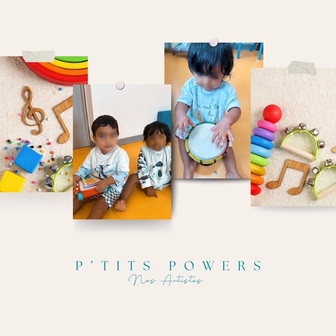 Les enfants découvrent tambourin, xylophone et instruments
